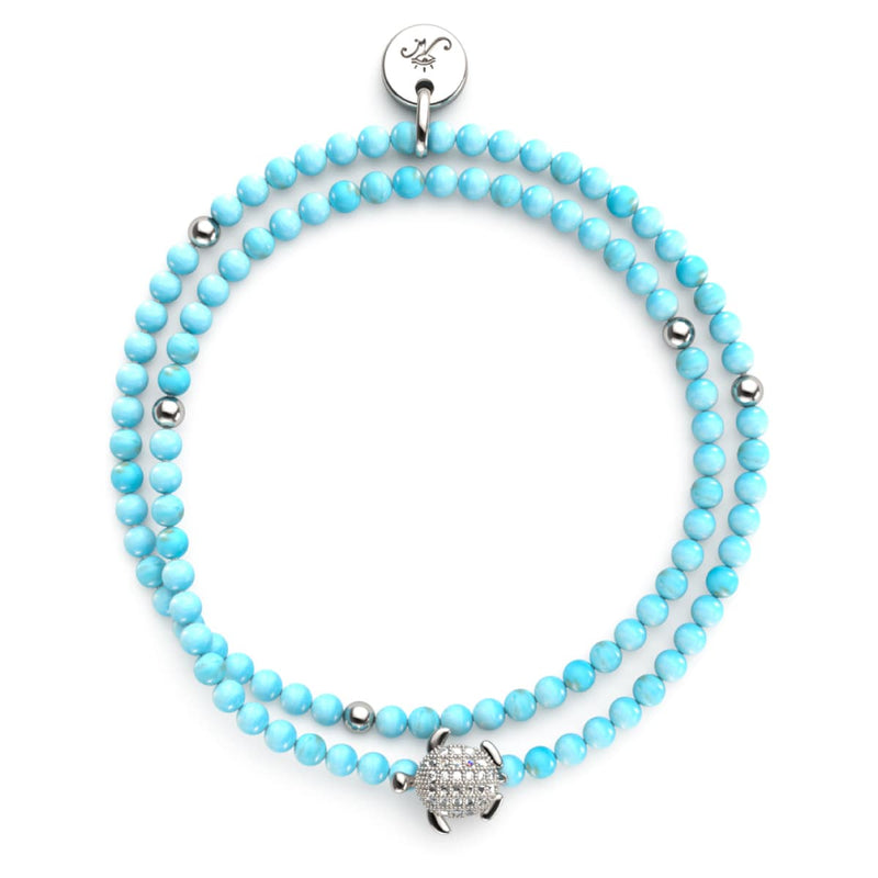Turquoise | Silver | Tortuga Gemstone Wrap