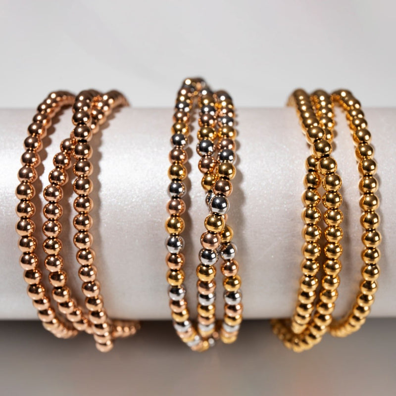 Trinity | Gold | Triple Strand Bracelet