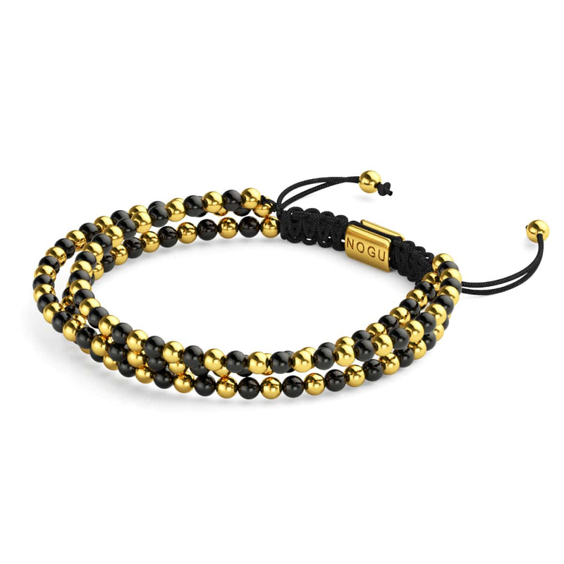 Trinity | Gold x Gunmetal | Triple Strand Bracelet