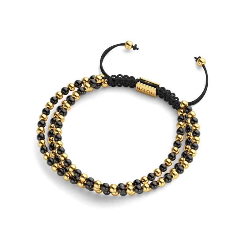 Trinity | Gold x Gunmetal | Triple Strand Bracelet