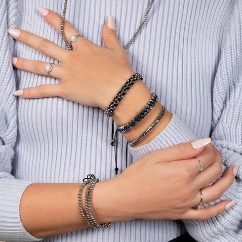 Trinity | Silver | Triple Strand Bracelet