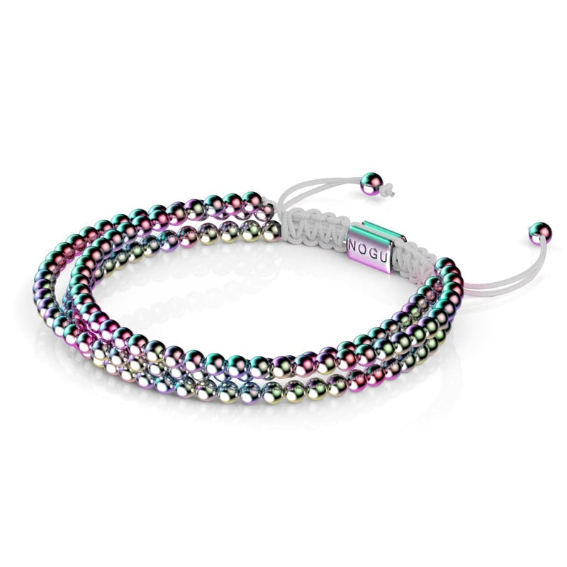 Trinity | Unicorn Silver x White | Triple Strand Bracelet