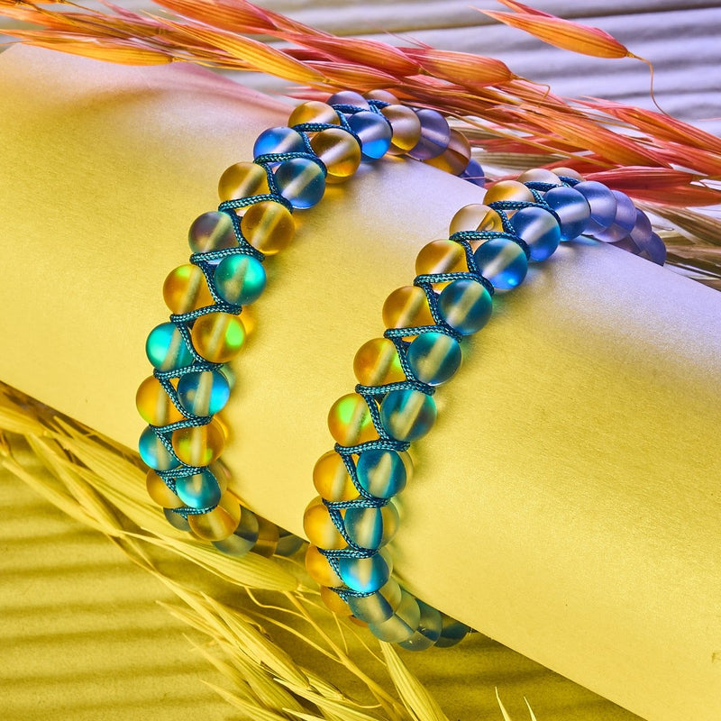 Starry Night I | Ukrainian Aid | Double Mermaid Glass Bead Bracelet