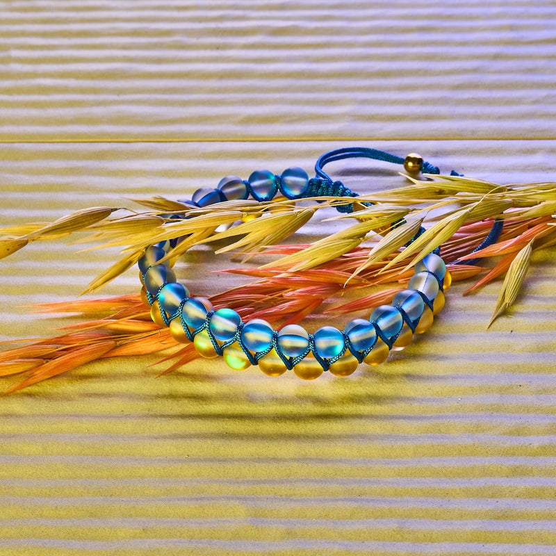 Starry Night II | Ukrainian Aid | Double Mermaid Glass Bead Bracelet