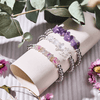 Amethyst | Silver | Uncut Gemstone Bracelet