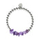 Amethyst | Silver | Uncut Gemstone Bracelet