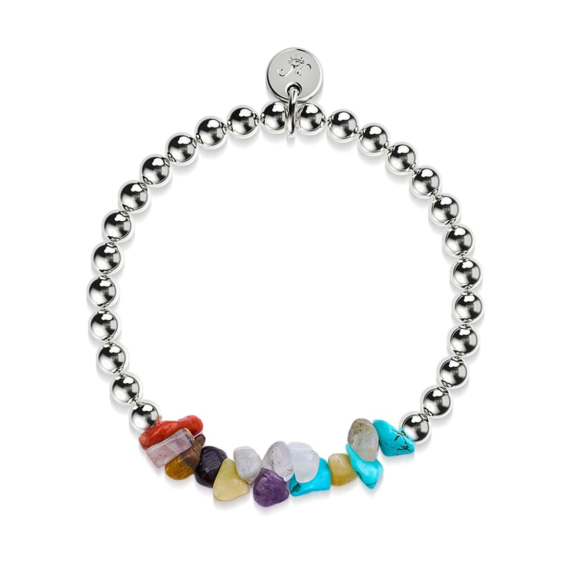Array Multistone | Silver | Uncut Gemstone Bracelet