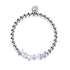 Herkimer Quartz | Silver | Uncut Gemstone Bracelet