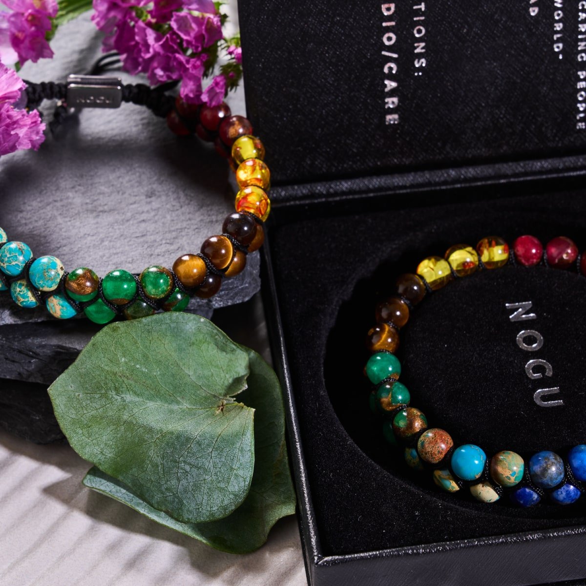Rainbow Chakra Gemstone Bracelet – NOGU United States