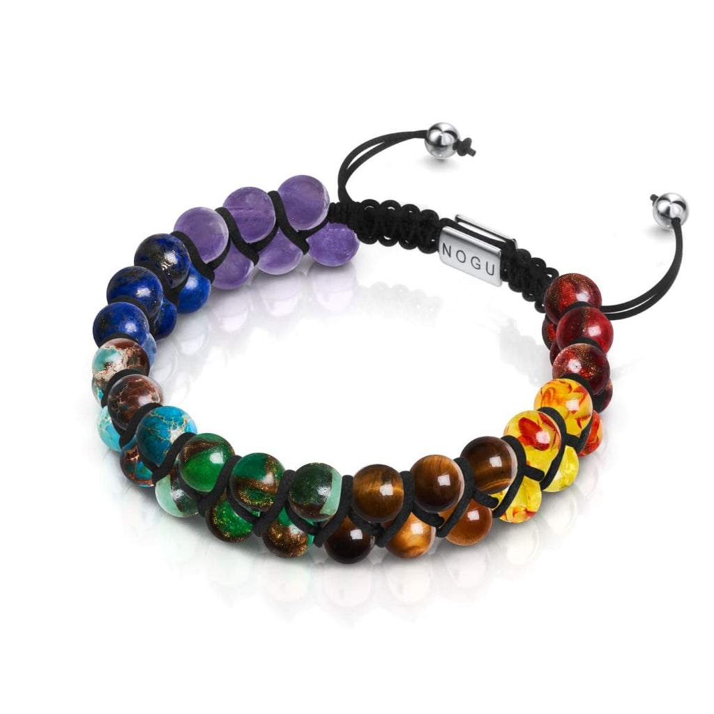 Rainbow Chakra 7 Gemstone Bracelet NOGU.studio