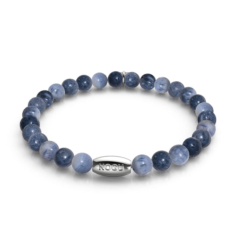 Denim Blue x Silver | Abalone Bracelet