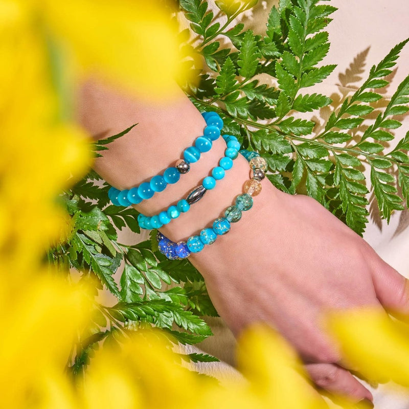 Sunlit Sky x Silver | Abalone Bracelet