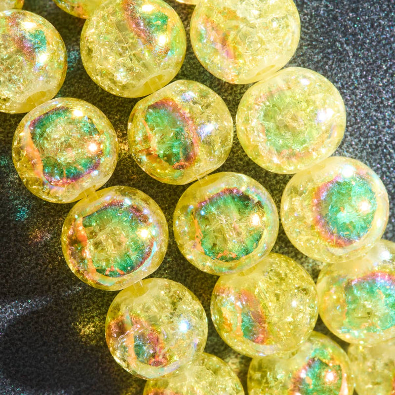 Daffodil Dew | .925 Sterling Silver | Bubble Glass Bracelet