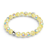 Daffodil Dew | .925 Sterling Silver | Bubble Glass Bracelet