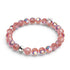 Magenta Meringue | .925 Sterling Silver | Bubble Glass Bracelet