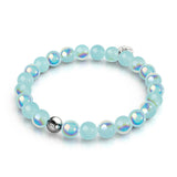 Blue Kiwi | .925 Sterling Silver | Bubble Glass Bracelet
