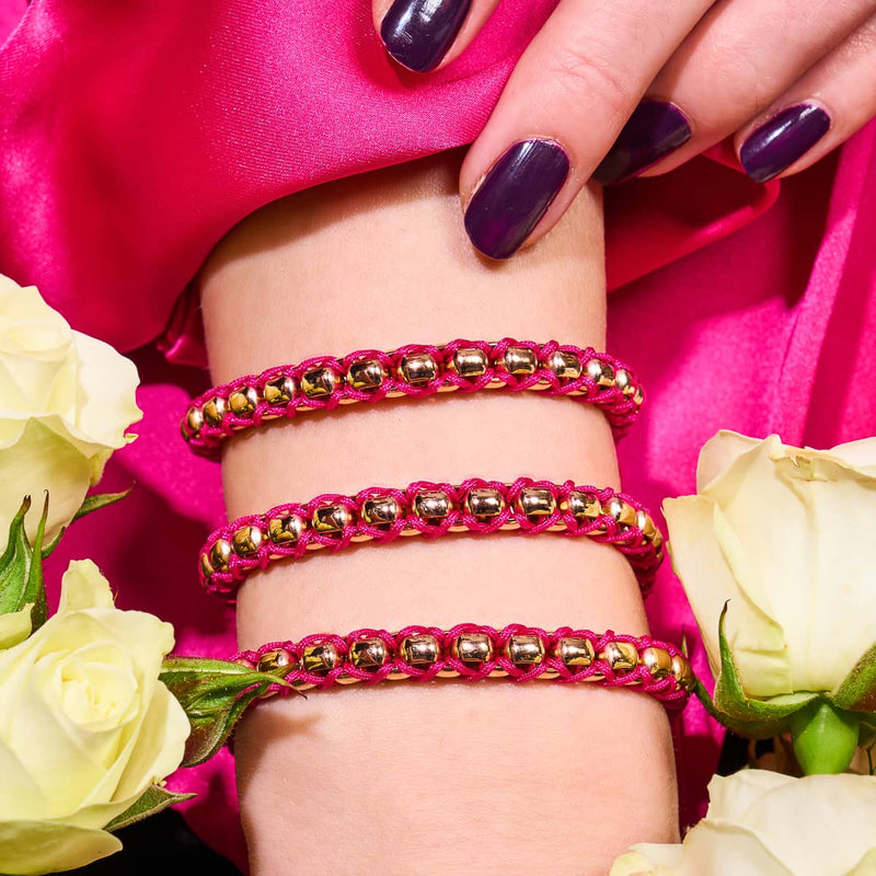 Magenta x Rose Gold | Catena Links Bracelet
