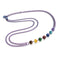 Rainbow Chakra | 7 Gemstone Chain Anklet | Unicorn Silver