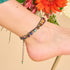 Rainbow Chakra | 7 Gemstone Chain Anklet | Unicorn Silver