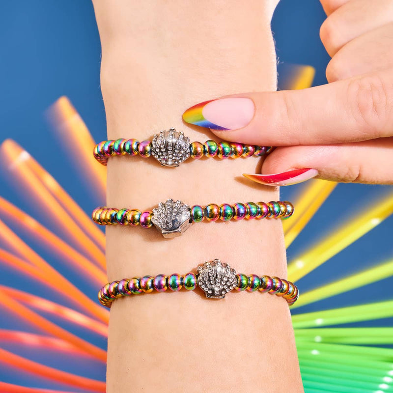 Isla | Unicorn Silver | Crystal Conch Shell Charm Bracelet