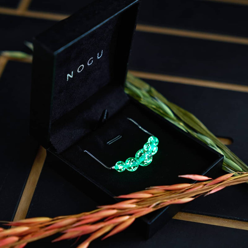 Teal | .925 Sterling Silver | Firefly Glass Infinity Clasp Anklet