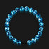 Blue Iris | .925 Sterling Silver | Firefly Glass Bracelet