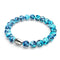 Blue Seaspray | .925 Sterling Silver | Firefly Glass Bracelet
