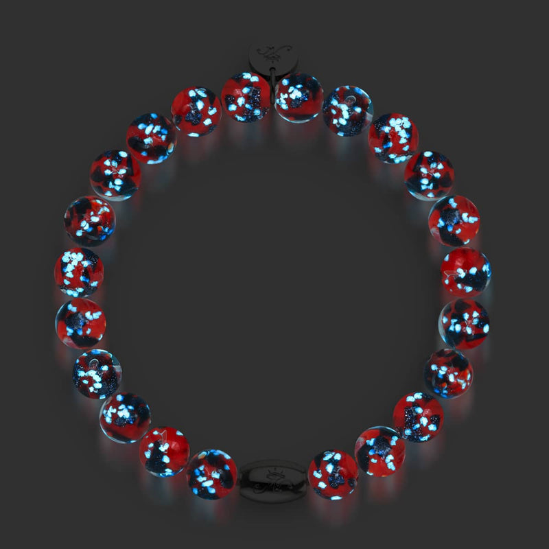 Fire and Ice | .925 Sterling Silver | Firefly Glass Bracelet