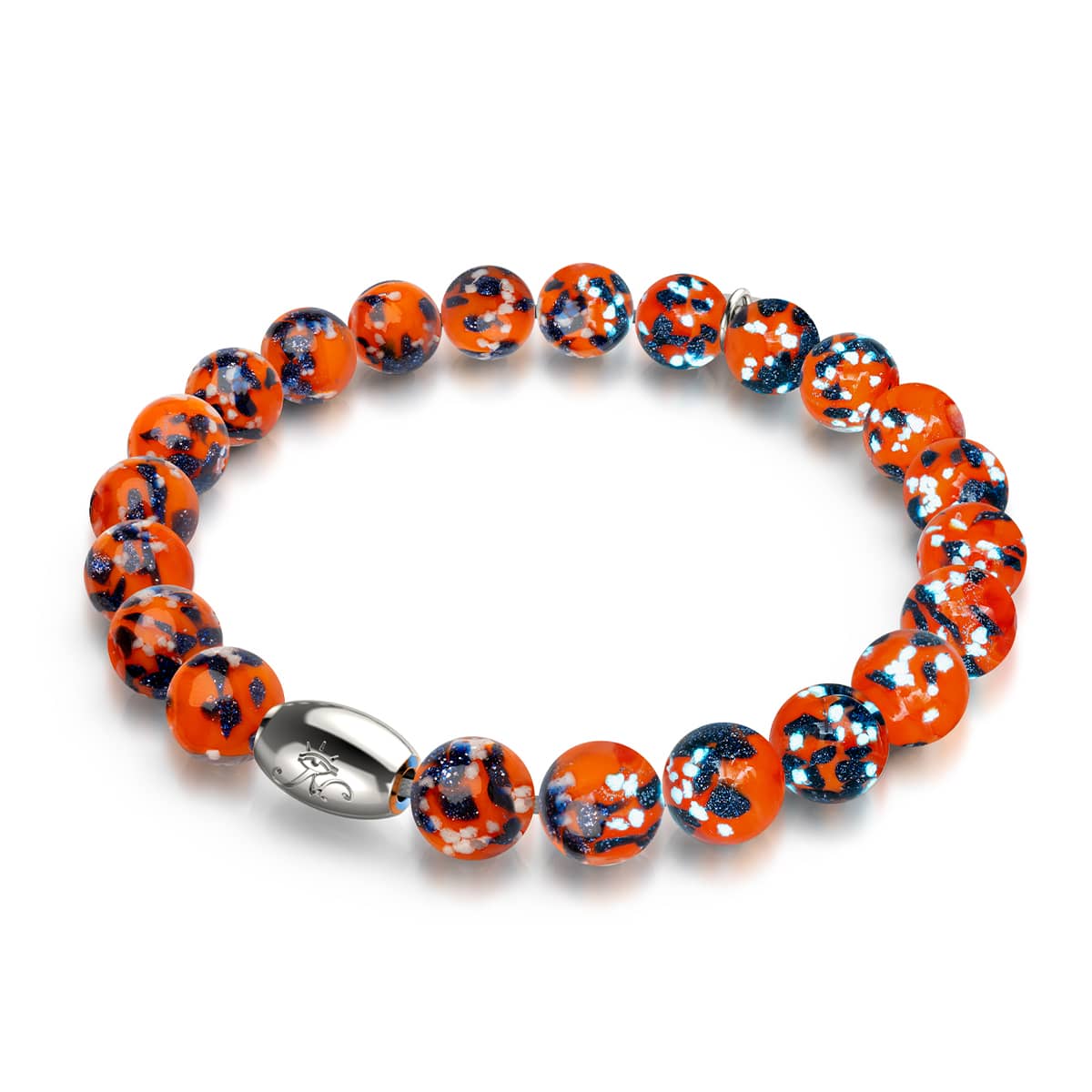 Glowing Ember | .925 Sterling Silver | Firefly Glass Bracelet