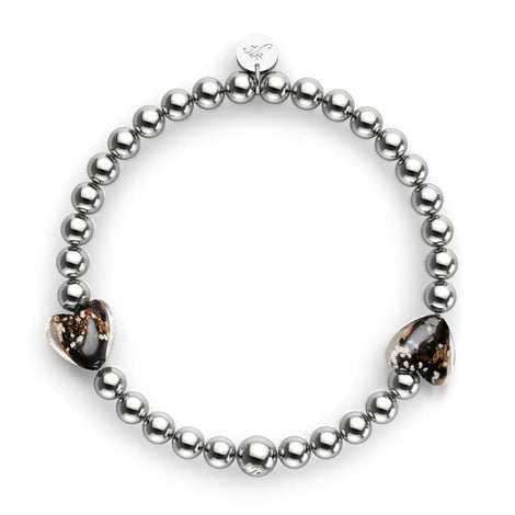 Obsidian | Firefly Glass Hearts Essence Bracelet