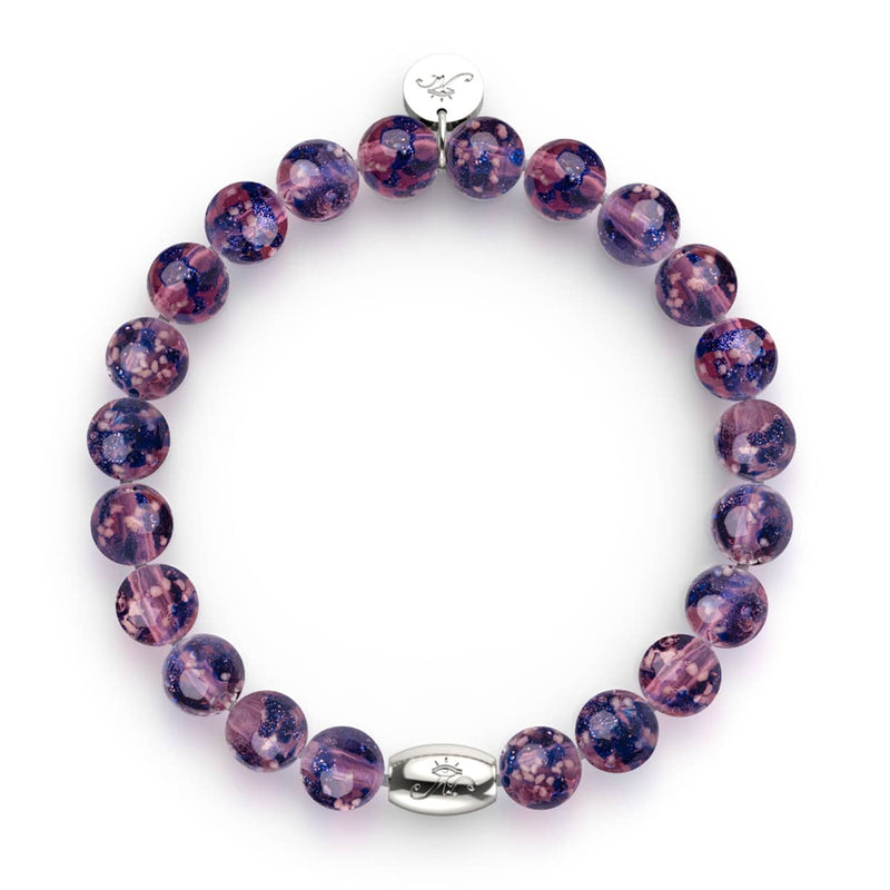 Purple Elixir | .925 Sterling Silver | Firefly Glass Bracelet