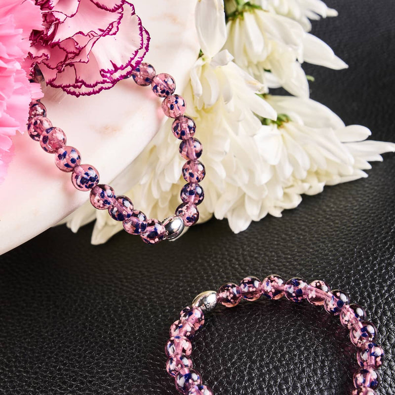 Purple Elixir | .925 Sterling Silver | Firefly Glass Bracelet