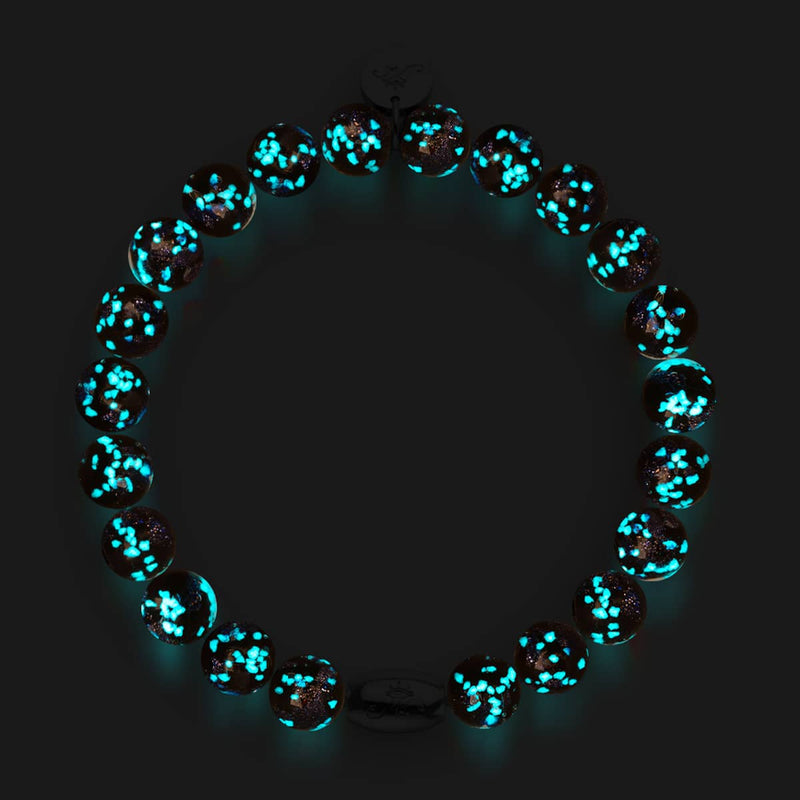 Purple Elixir | .925 Sterling Silver | Firefly Glass Bracelet