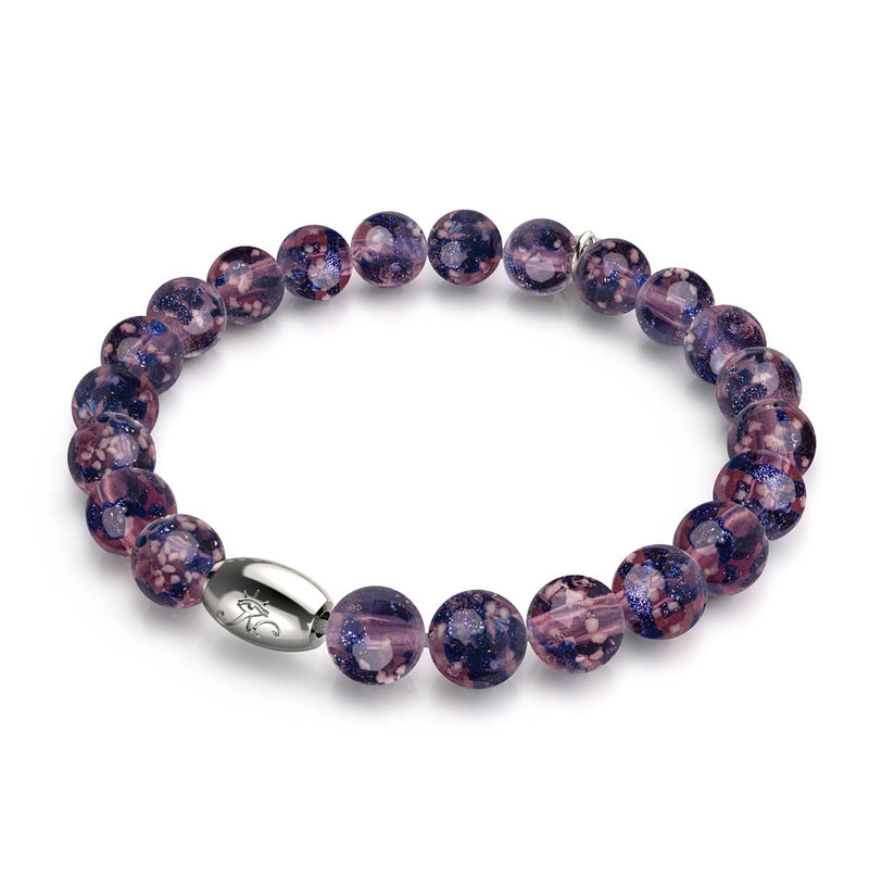 Purple Elixir | .925 Sterling Silver | Firefly Glass Bracelet