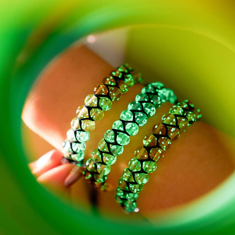 Rainbow Chakra | Clear Firefly Glass Bracelet