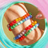 Rainbow Wrap | .925 Sterling Silver | Solid Firefly Glass Bracelet