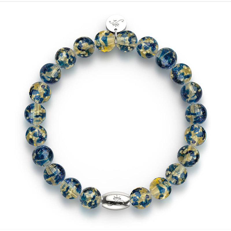 Sandstone Flame | .925 Sterling Silver | Firefly Glass Bracelet