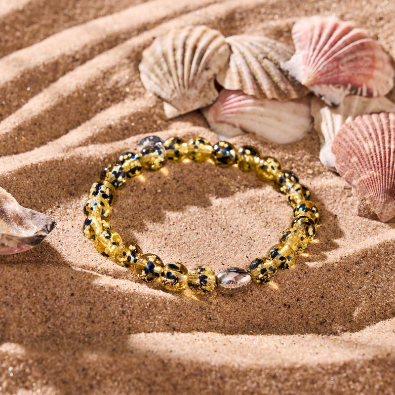 Sandstone Flame | .925 Sterling Silver | Firefly Glass Bracelet