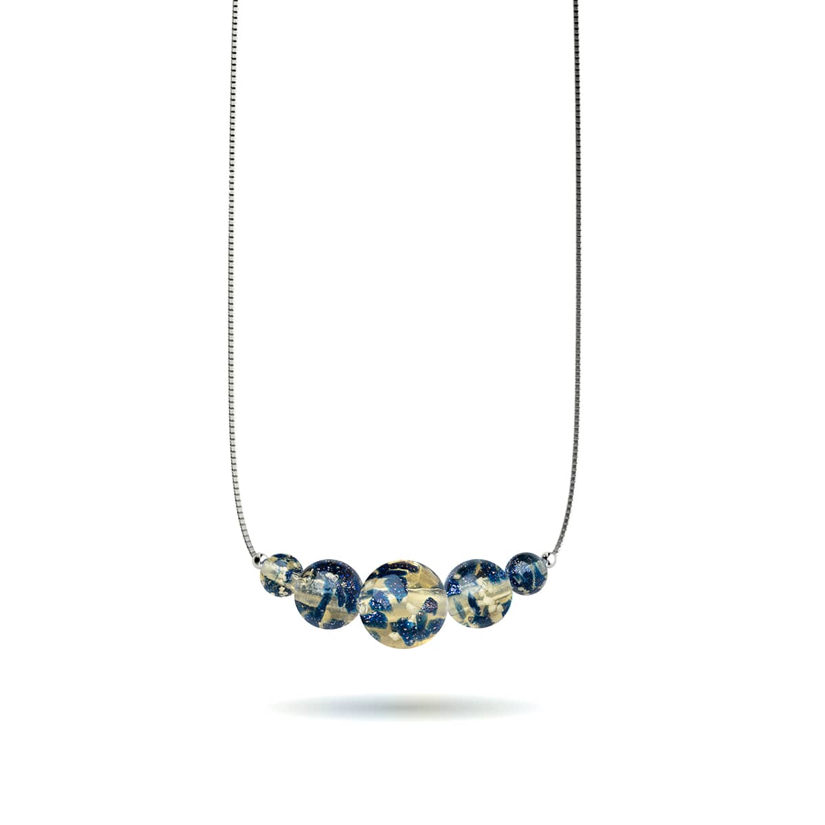 Sandstone Flame | .925 Sterling Silver | Firefly Glass Infinity Clasp Necklace