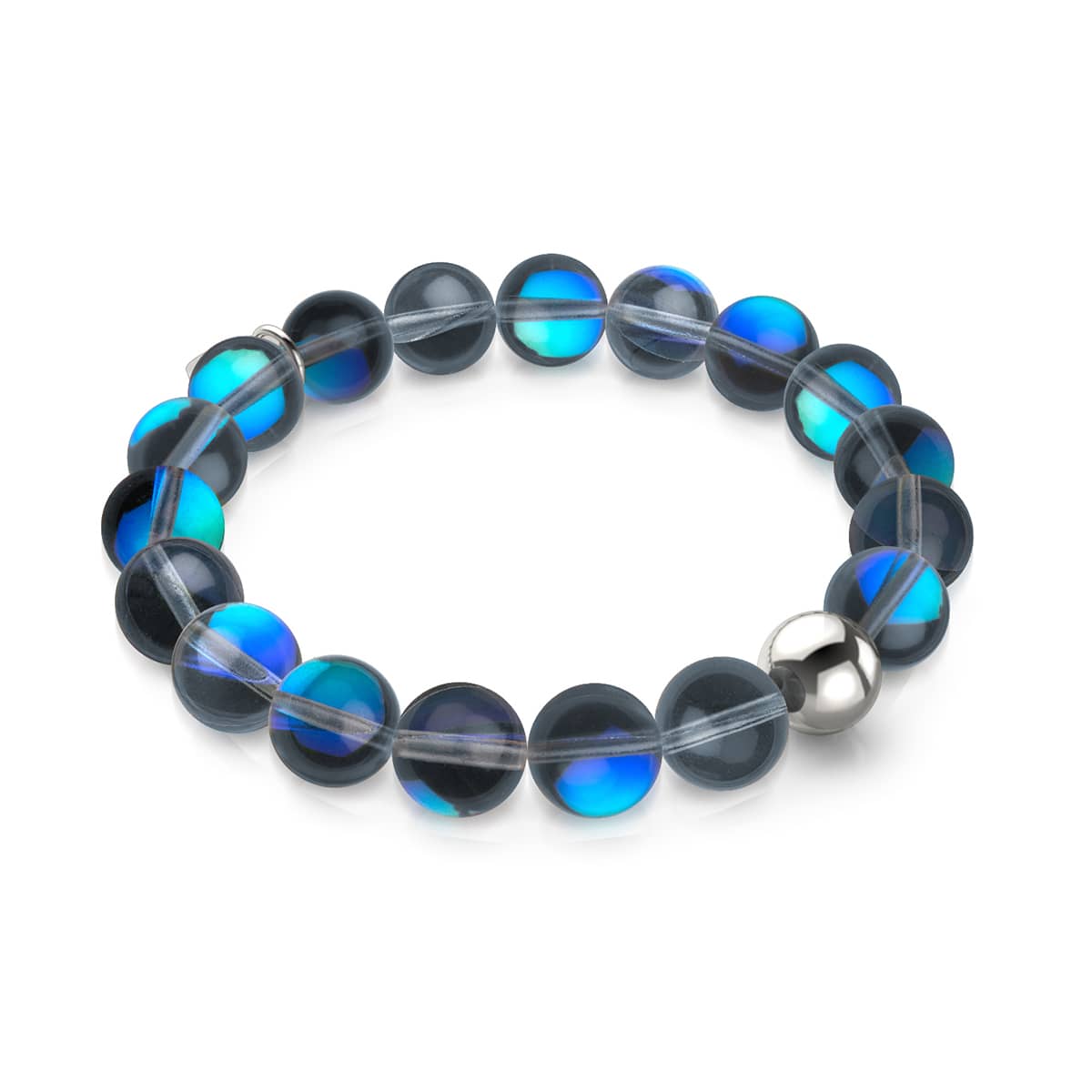 Lunar Tide | .925 Sterling Silver | Galaxy Glass Statement Bracelet