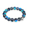 Lunar Tide | .925 Sterling Silver | Galaxy Glass Statement Bracelet
