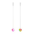 Cherry Borealis | .925 Sterling Silver | Galaxy Glass Chain Drop Threader Earrings