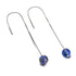 Lunar Tide | .925 Sterling Silver | Galaxy Glass Chain Drop Threader Earrings