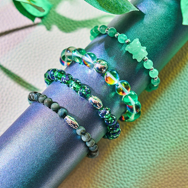 Lucky Artio | Gemmy Bear Bracelet | Green Aventurine