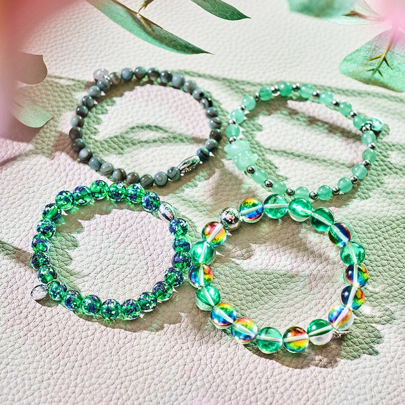 Lucky Artio | Gemmy Bear Bracelet | Green Aventurine