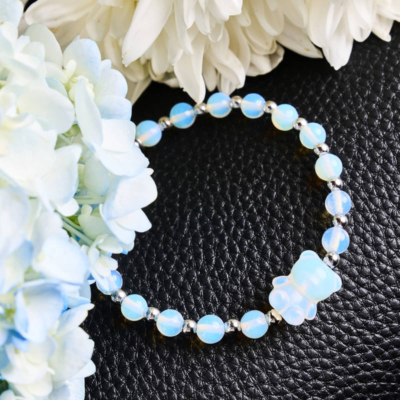 Luna | Gemmy Bear Bracelet | Moonstone x Silver