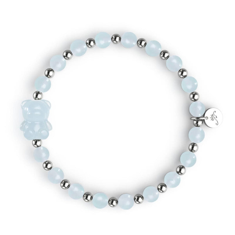 Oceanus | Gemmy Bear Bracelet | Aquamarine x Silver
