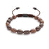 Bronzite | Gunmetal | Gemstone Pebble Macrame Bracelet