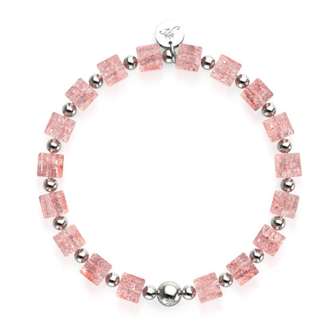 Strawberry Slush | Glitter Glass | Sugar Cube Bracelet