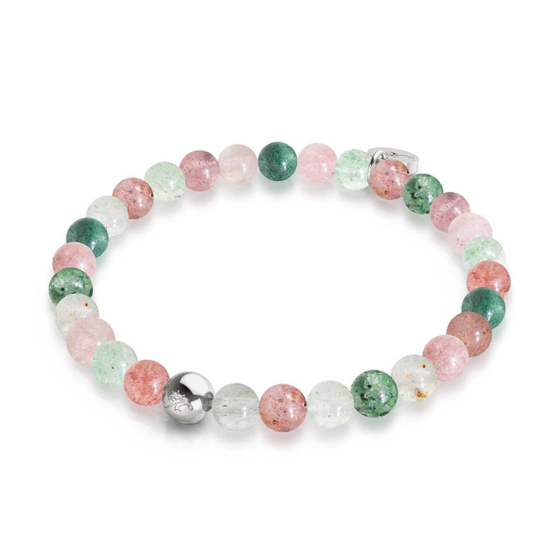 Reindeer Quartz | Silver | Healing Gemstone Bead Bracelet